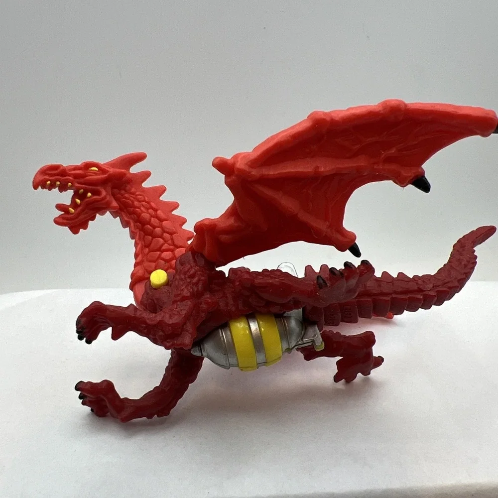 1993 Mighty Max Storm Dragon Red Dragon Figure With Bomb